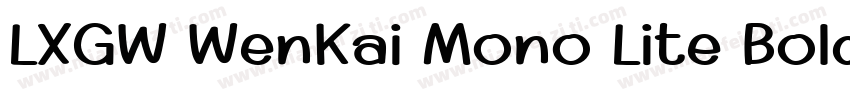LXGW WenKai Mono Lite Bold字体转换